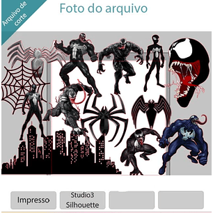 Arquivo Topo de Bolo Venon Homem Aranha 