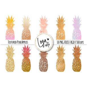 Kit Digital Abacaxis Texturizados