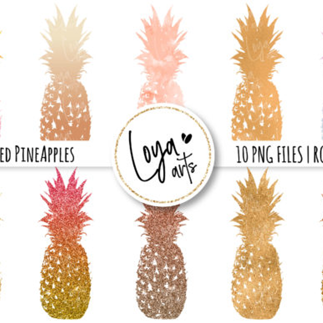 Kit Digital Abacaxis Texturizados 1