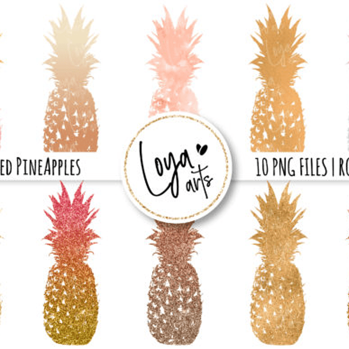 Kit Digital Abacaxis Texturizados 1