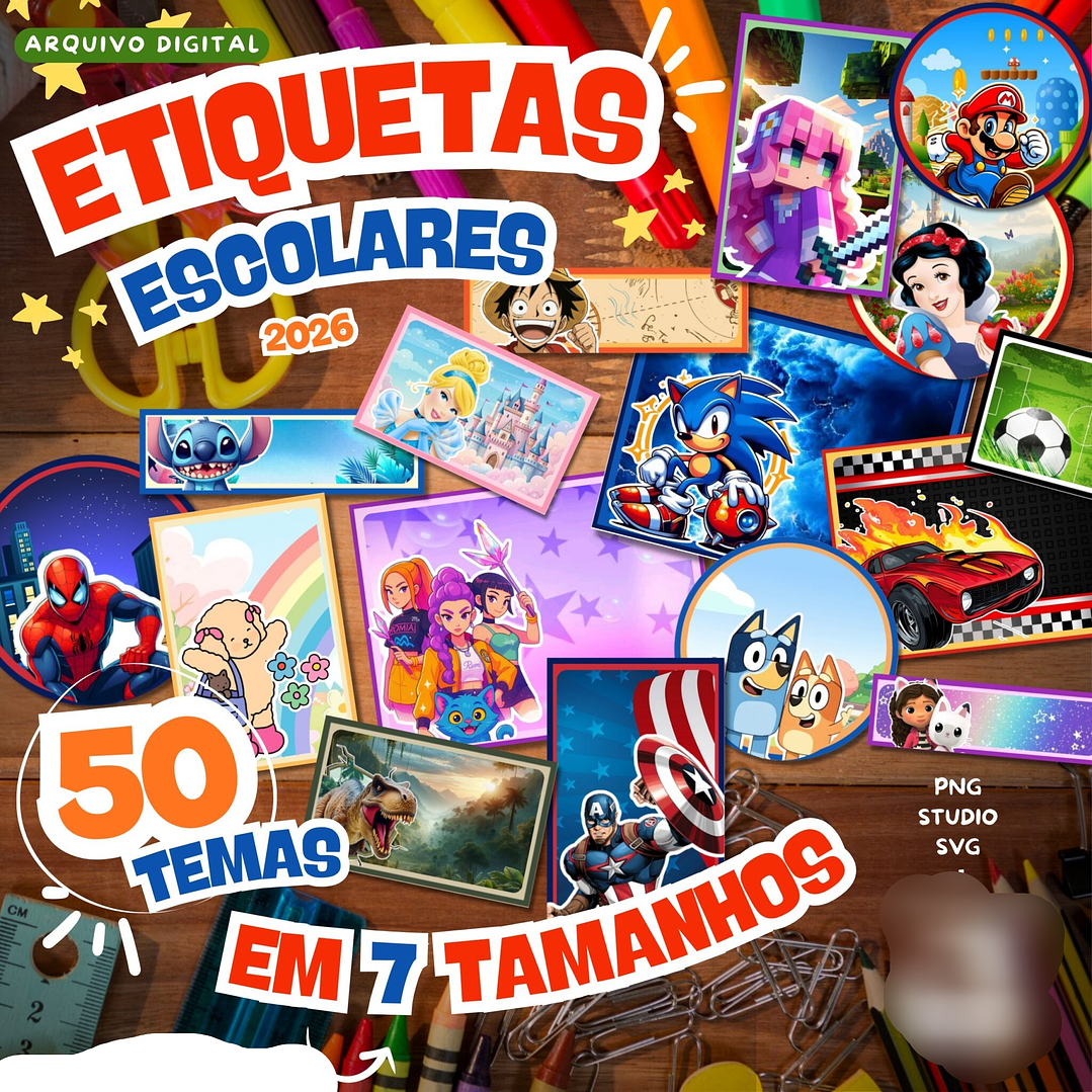 Arquivo Combo Etiqueta Escolar 50 Temas  1
