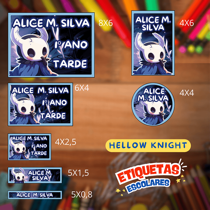 Arquivo Etiqueta Escolar Hello Knight  1