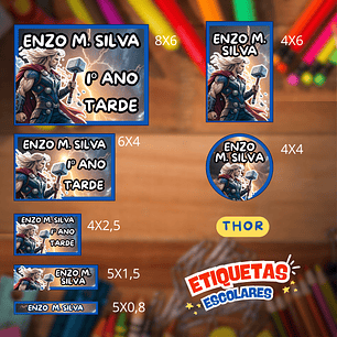 Arquivo Etiqueta Escolar Thor 