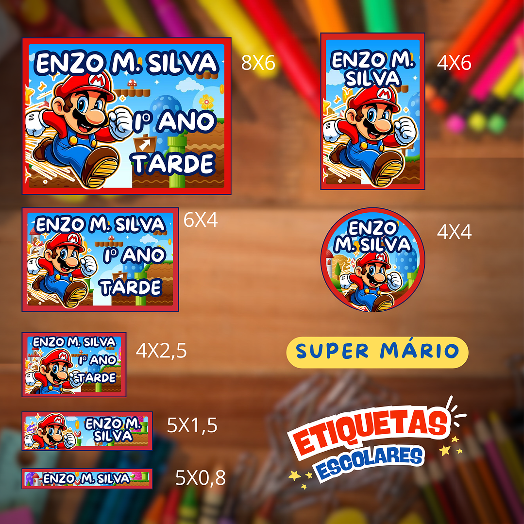 Arquivo Etiqueta Escolar Super Mário 1