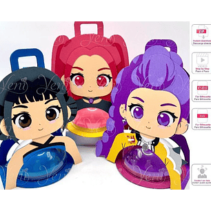 Arquivo Suporte Meia Bola Acrílica Guerreiras do Kpop 