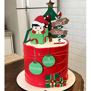 Arquivo Natal Topo de Bolo Menino na Caixa 