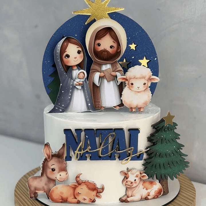 Arquivo Topo de Bolo Natal Presépio 1