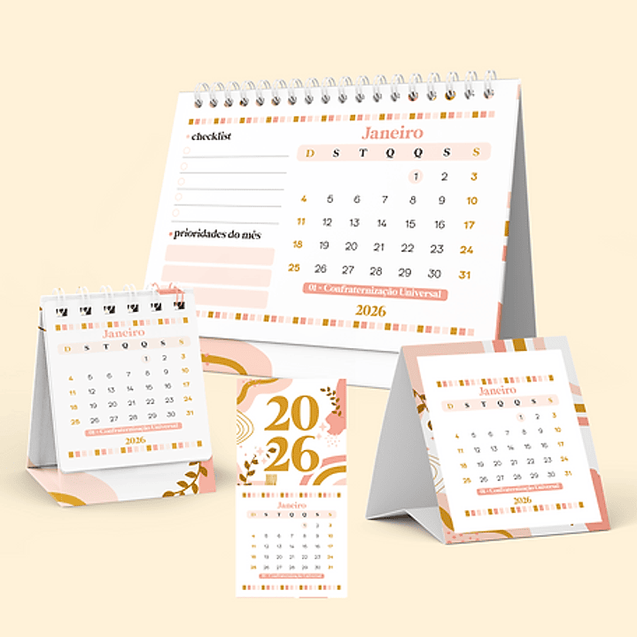 Arquivo Combo Calendários 2026  2