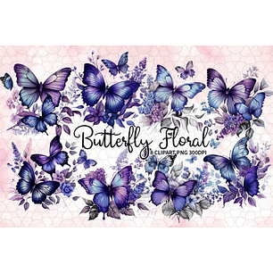 Kit Digital Borboletas Lilás