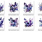 Kit Digital Borboletas Lilás - Thumbnail 2