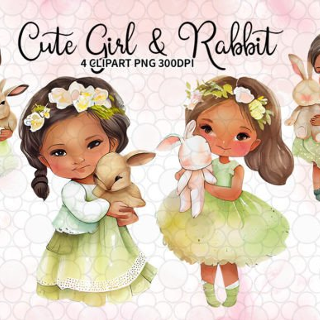 Kit Digital Menina Coelho  1