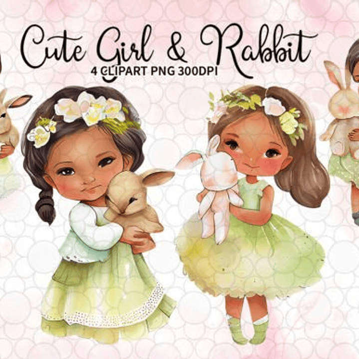 Kit Digital Menina Coelho  1