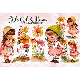 Kit Digital Menina Jardim 1