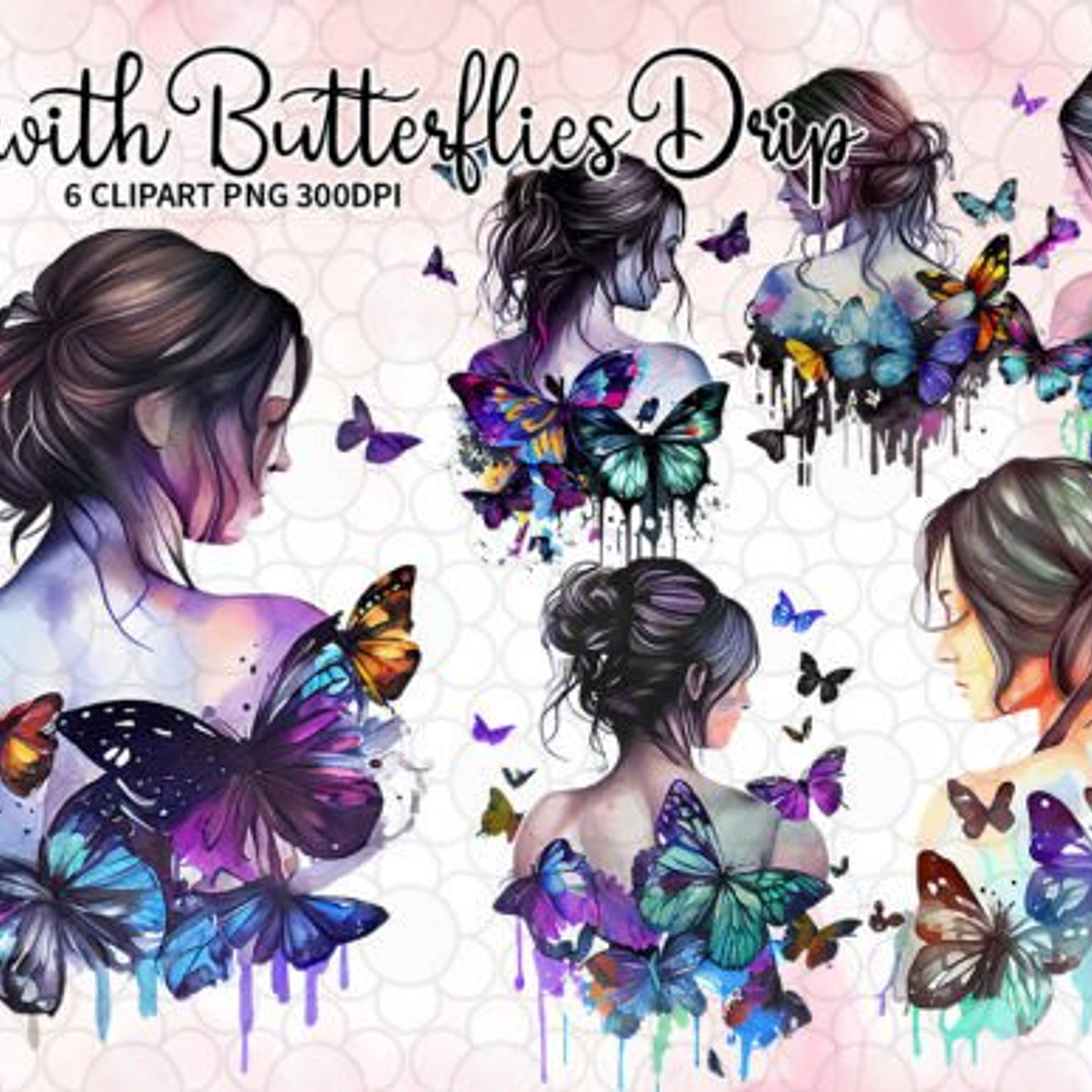 Kit Digital Mulher Borboleta  1