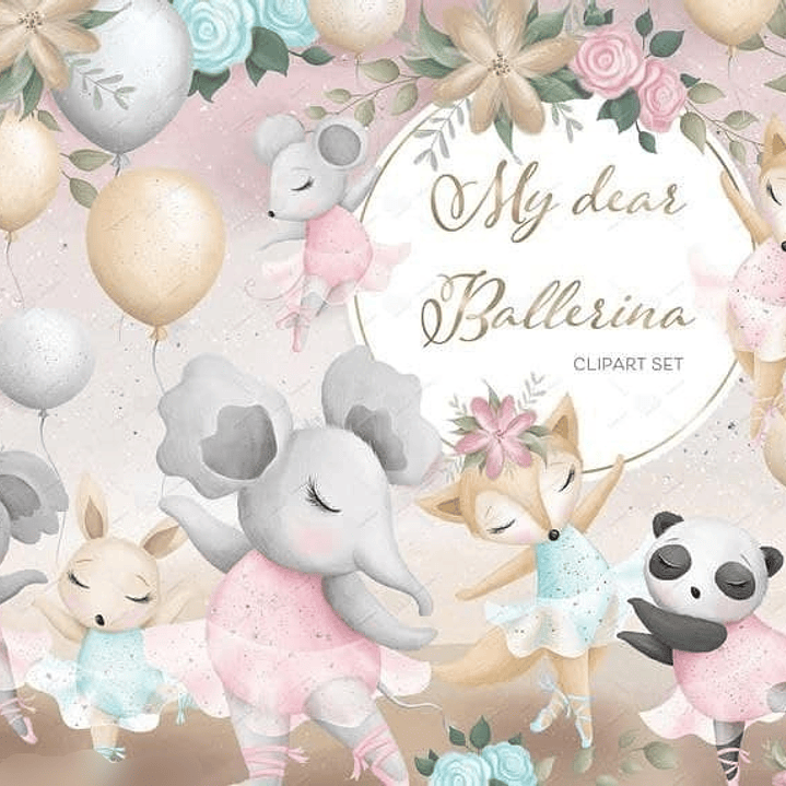 Kit Digital Animais Bailarina  1