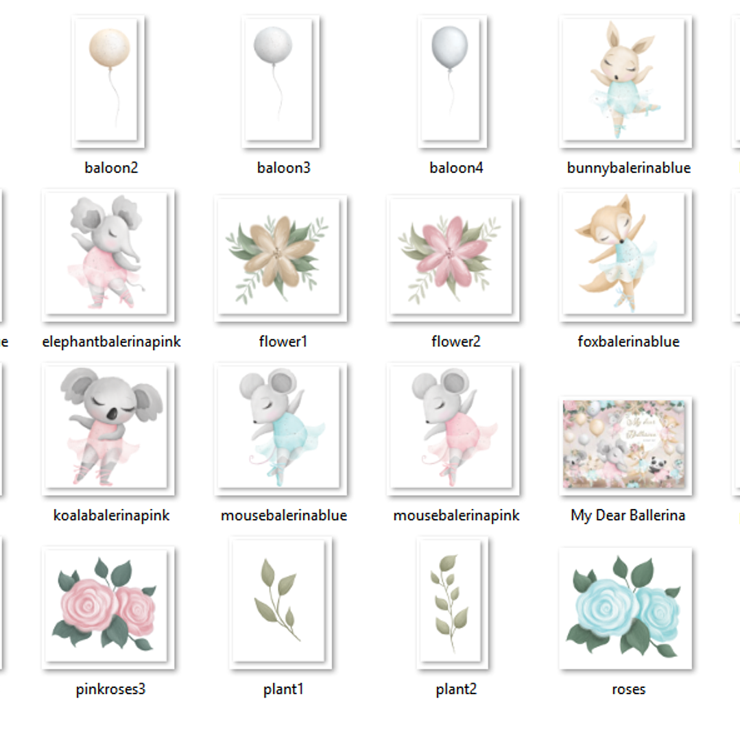 Kit Digital Animais Bailarina  2