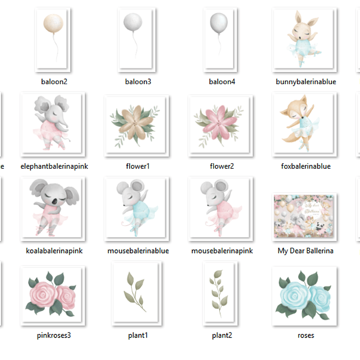 Kit Digital Animais Bailarina  2