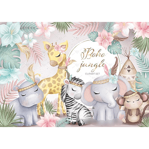 Kit Digital Safari Boho 