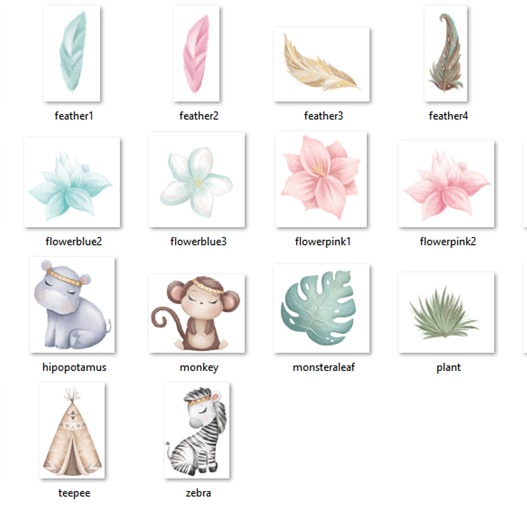 Kit Digital Safari Boho  2