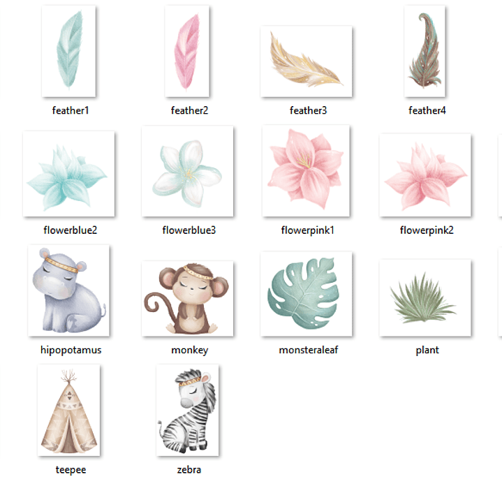 Kit Digital Safari Boho  2