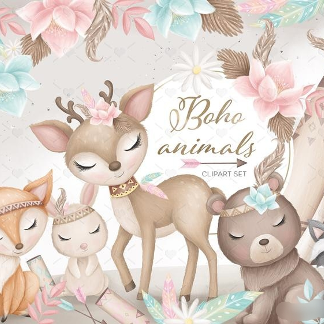 Kit Digital Animais Bosque 2 1