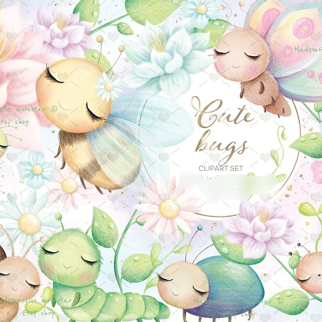 Kit Digital Insetos Fofinhos  1