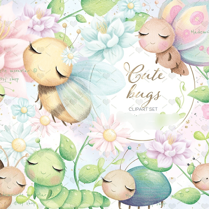 Kit Digital Insetos Fofinhos  1