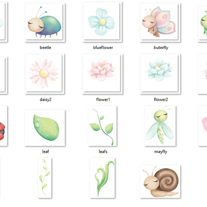 Kit Digital Insetos Fofinhos  2