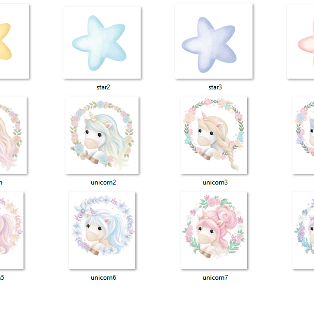 Kit Digital Bebês Unicórnio Fofos  2