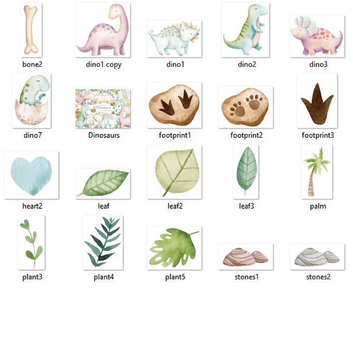 Kit Digital Dinossauro Cute  2