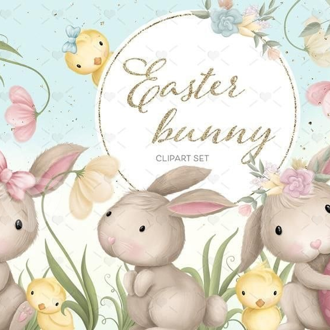 Kit Digital Coelhinho da Páscoa 1