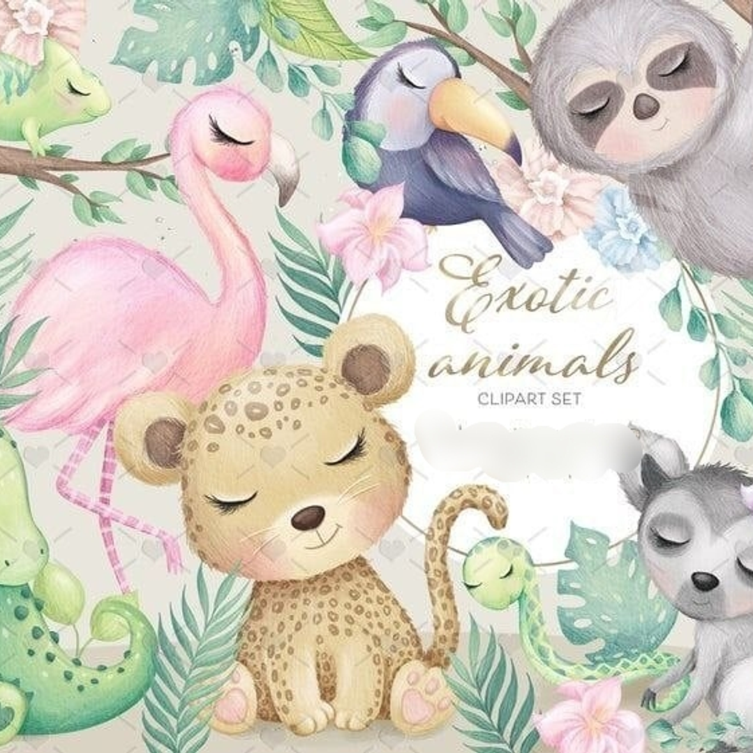 Kit Digital Animais Exóticos 1