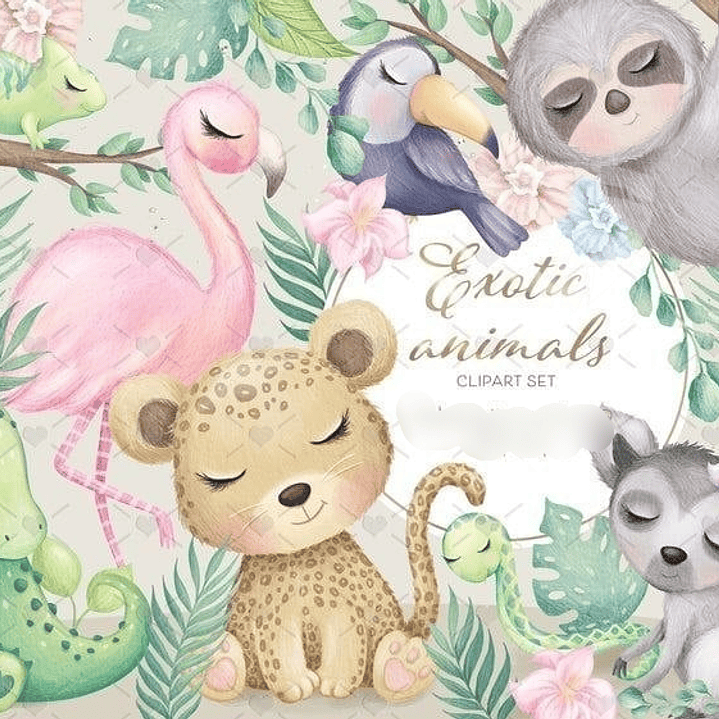 Kit Digital Animais Exóticos 1