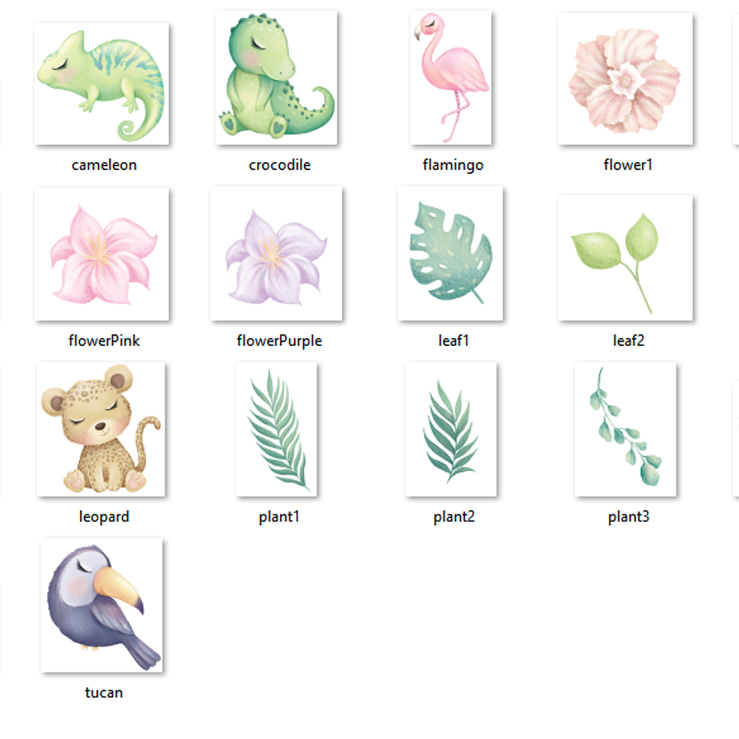 Kit Digital Animais Exóticos 2