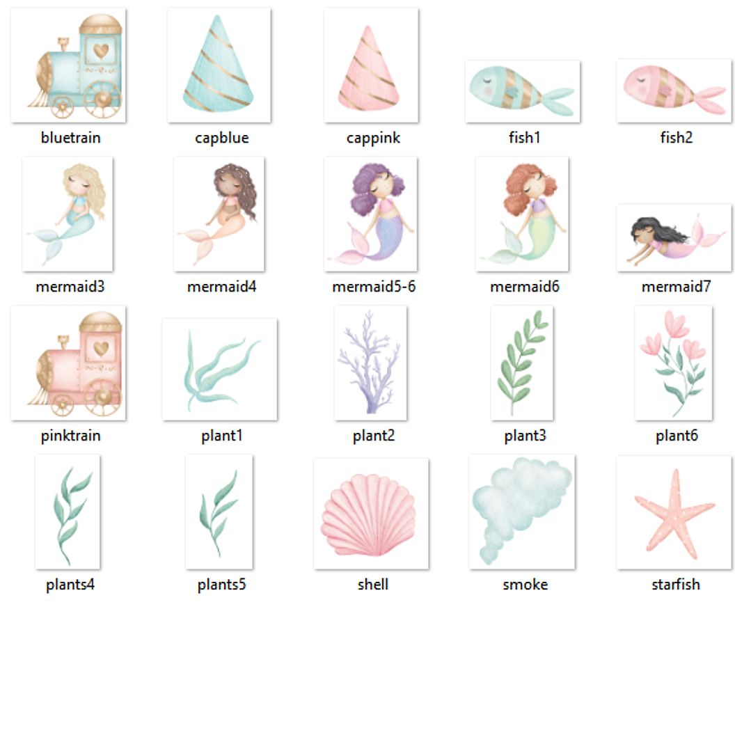 Kit Digital Pequenas Sereias  2