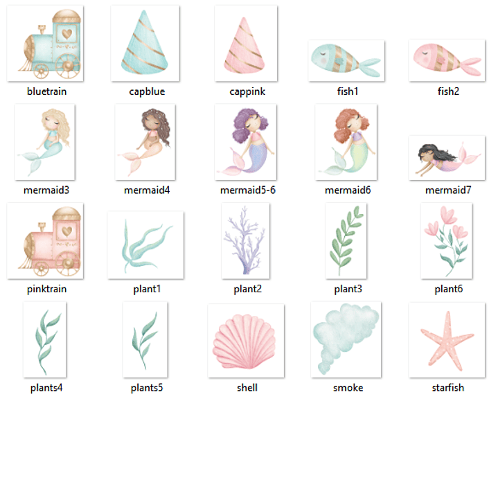 Kit Digital Pequenas Sereias  2