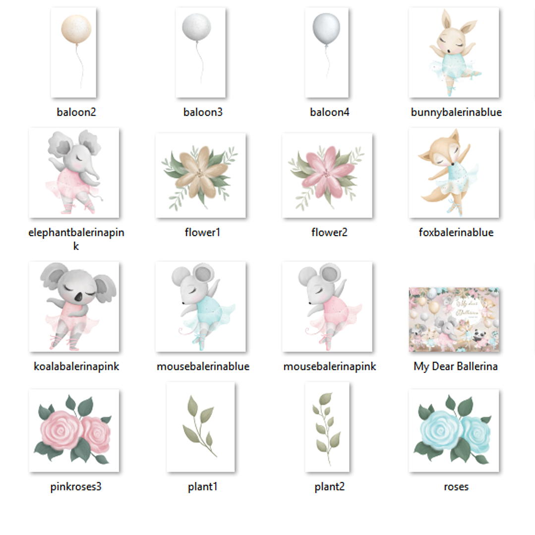 Kit Digital Animais Bailarinas  2