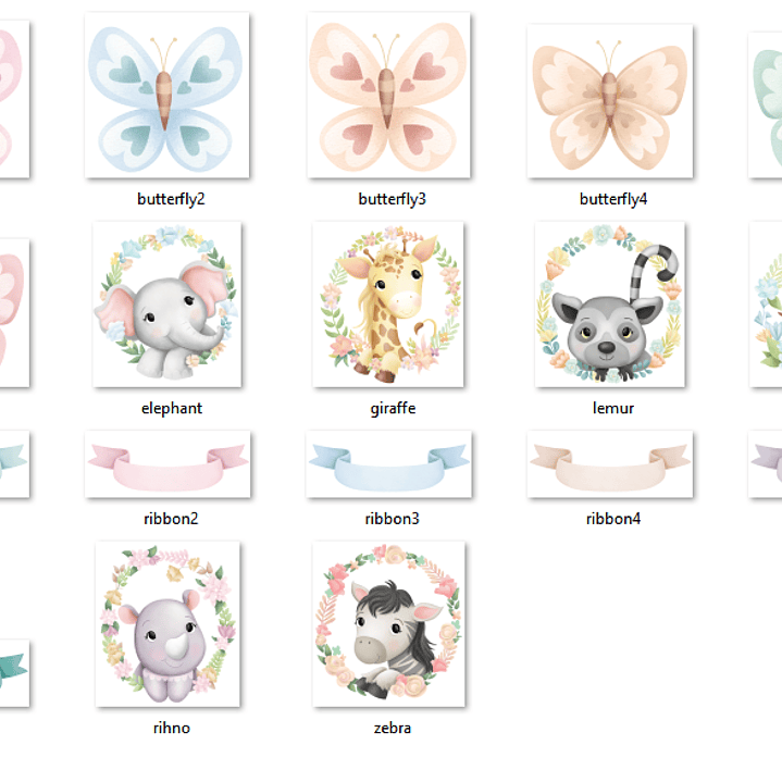 Kit Digital Safari Aquarela  2