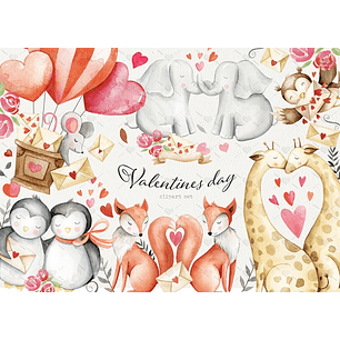 Kit Digital Dia dos Namorados Animais 