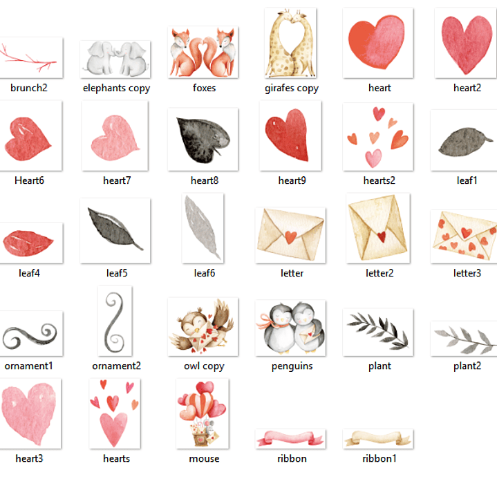 Kit Digital Dia dos Namorados Animais  2