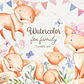 Kit Digital Família Raposa Aquarela - Thumbnail 1