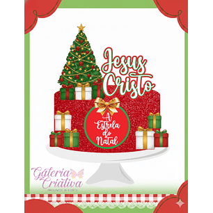 Arquivo Topo de Bolo Natal Jesus Cristo