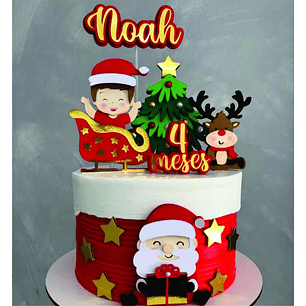 Arquivo Topo de Bolo Bebê no Trenó - EM CAMADAS