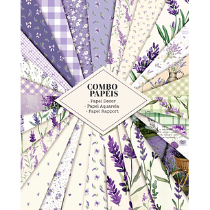 Kit Digital Coleção Lavanda - Combo Papéis