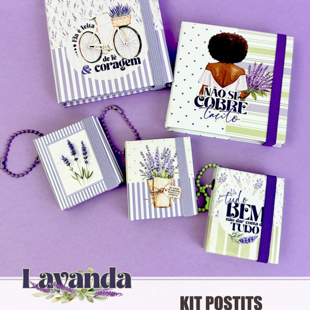 Arquivo Coleção Lavanda Kit Post Its 2