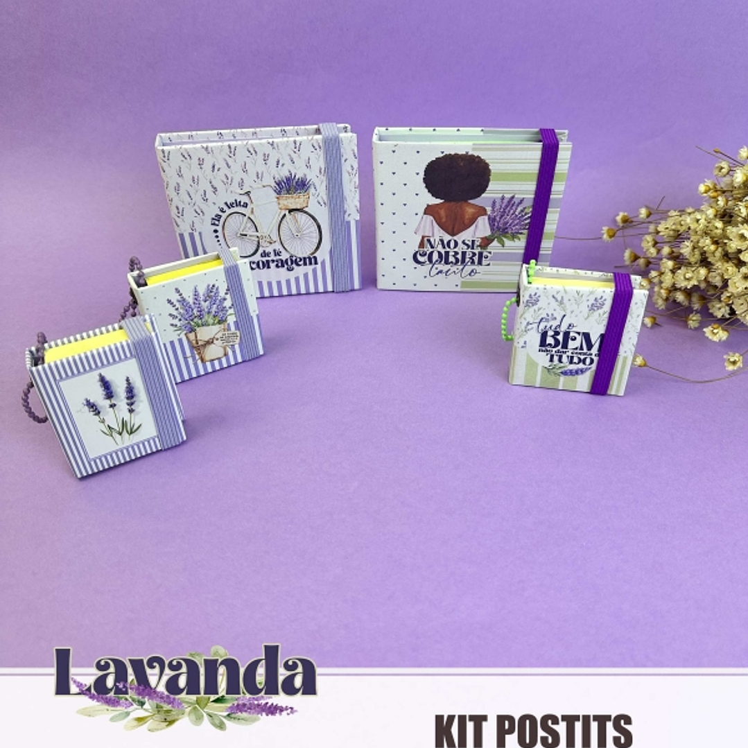 Arquivo Coleção Lavanda Kit Post Its 5