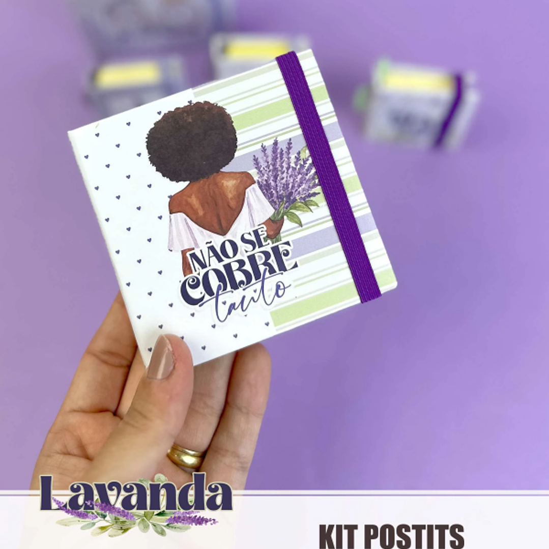 Arquivo Coleção Lavanda Kit Post Its 6