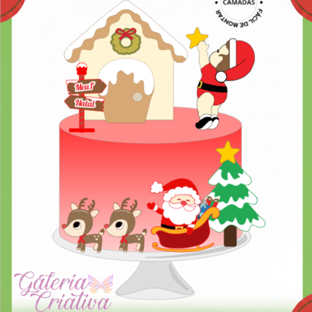 Arquivo Topo de Bolo Natal Bebê e Trenó 1