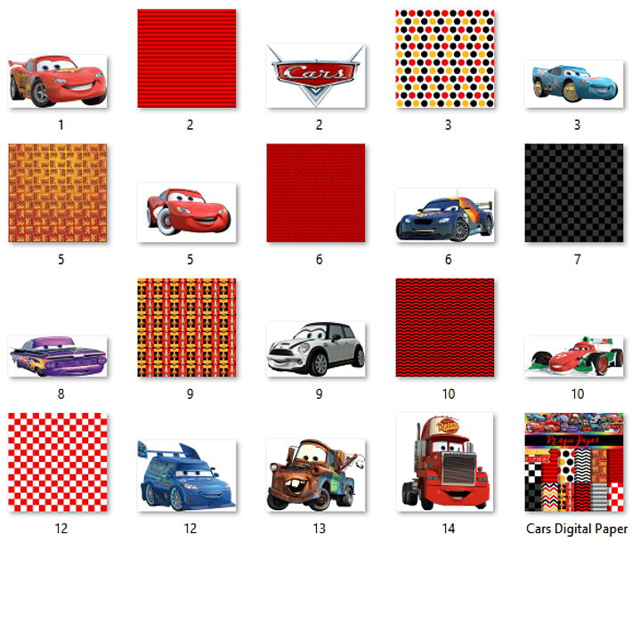 Kit Digital Papéis Carros  2