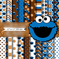 Kit Digital Papéis Cookie Monster  - Thumbnail 1